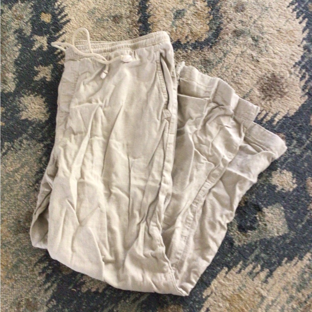 St. John’s bay linen cropped pants